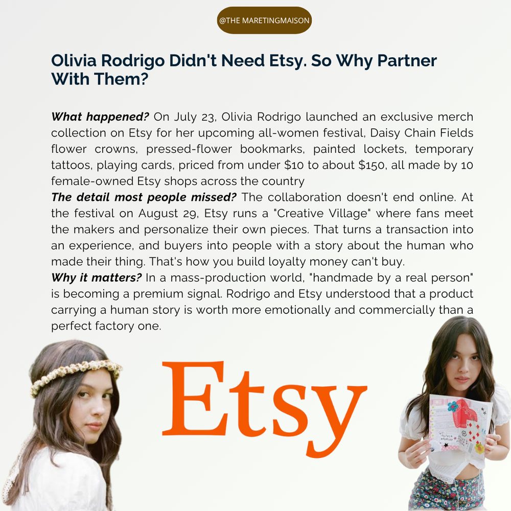 Analysis — Olivia Rodrigo x Etsy partnership