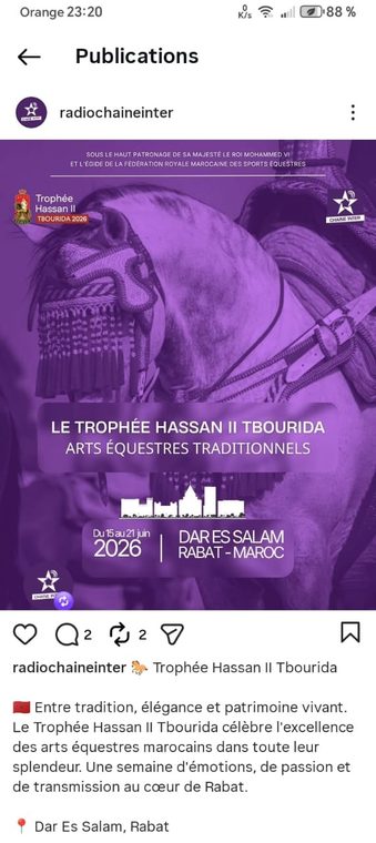 Instagram post — Trophée Hassan II Tbourida