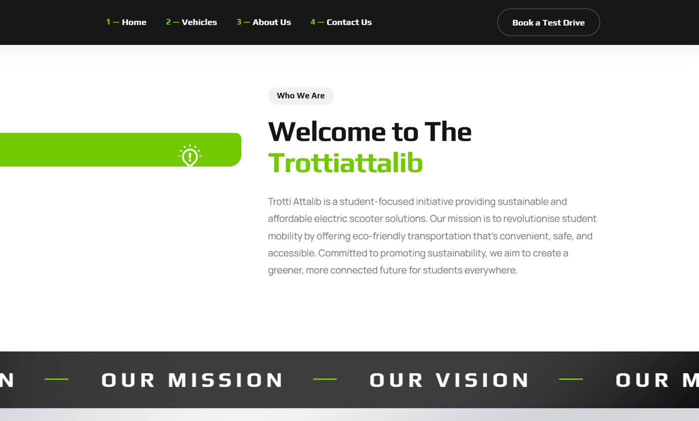 Trotti Attalib website about section